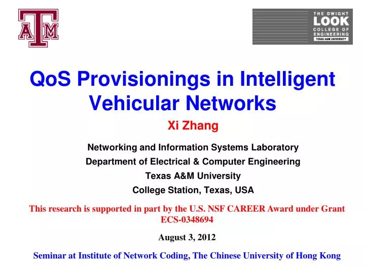 qos provisionings in intelligent vehicular networks