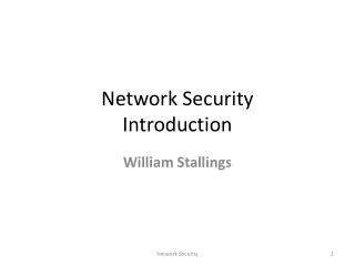 Network Security Introduction