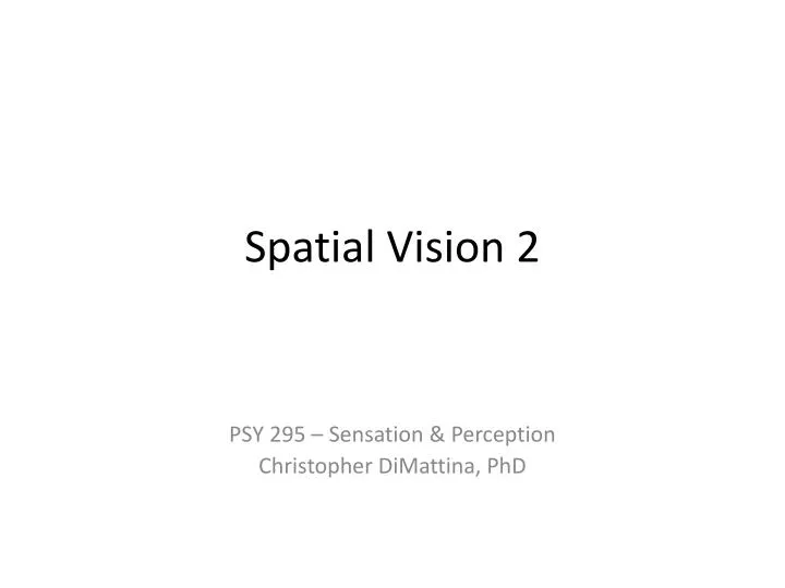 spatial vision 2