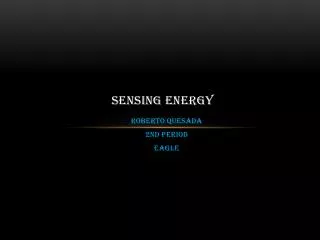 SENSING Energy