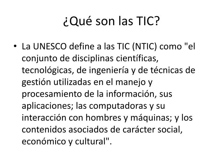 qu son las tic