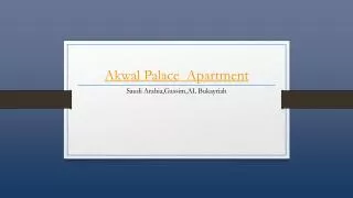 Akwal Palace Apartment - Holdinn
