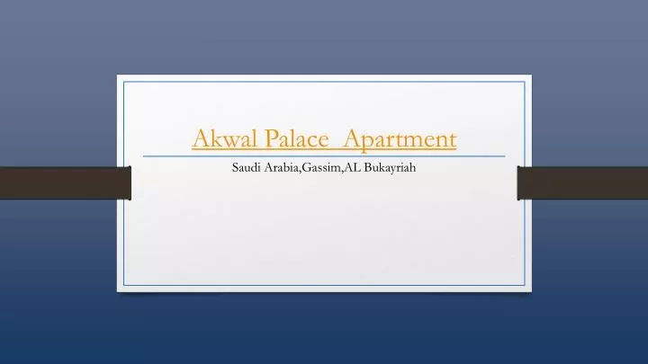 akwal palace apartment