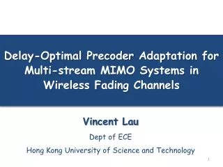 Delay-Optimal Precoder Adaptation for Multi-stream MIMO Systems in Wireless Fading Channels