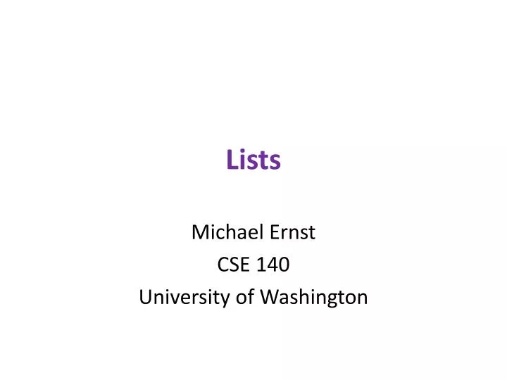 lists