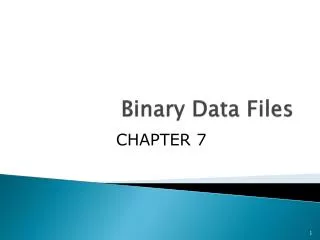 binary data files