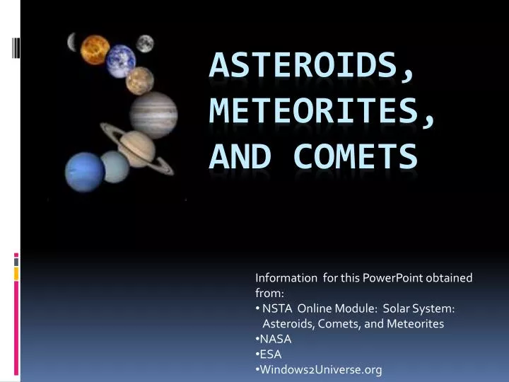 asteroids meteorites and comets