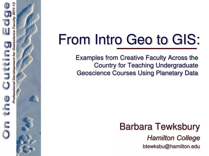 from intro geo to gis