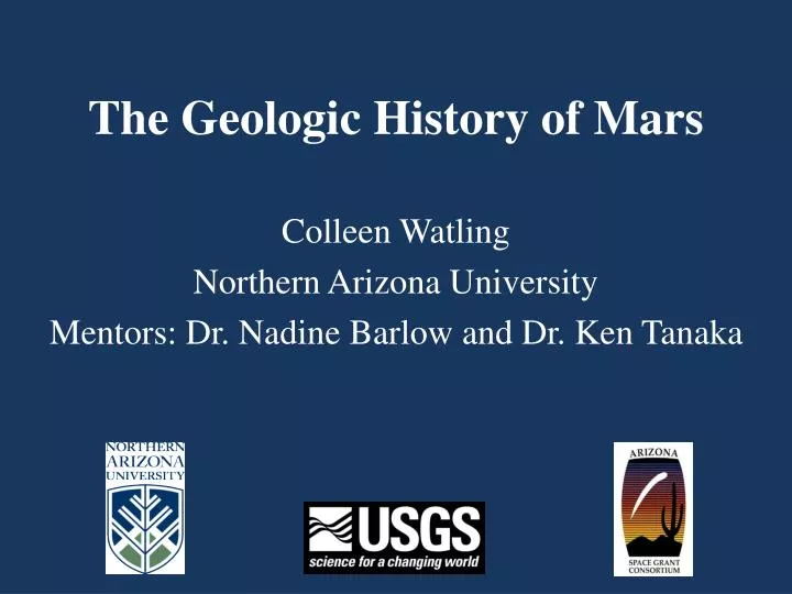 the geologic history of mars
