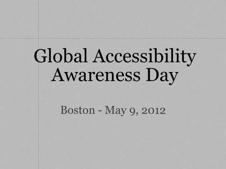 global accessibility awareness day