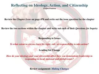 Reflecting on Ideology, Action, and Citizenship Chapter Fourteen