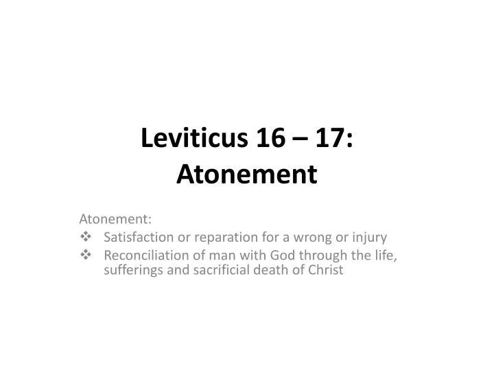 leviticus 16 17 atonement