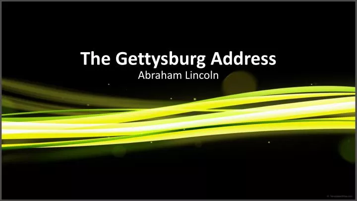 the gettysburg address
