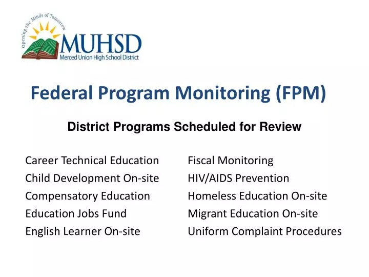 federal program monitoring fpm