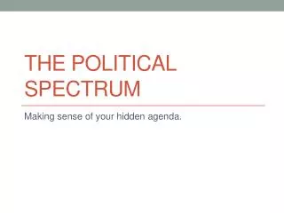 The political spectrum