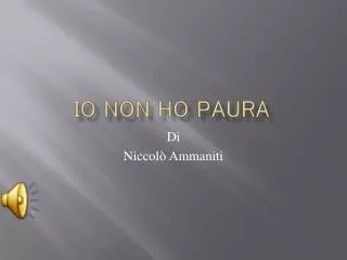 io non ho paura