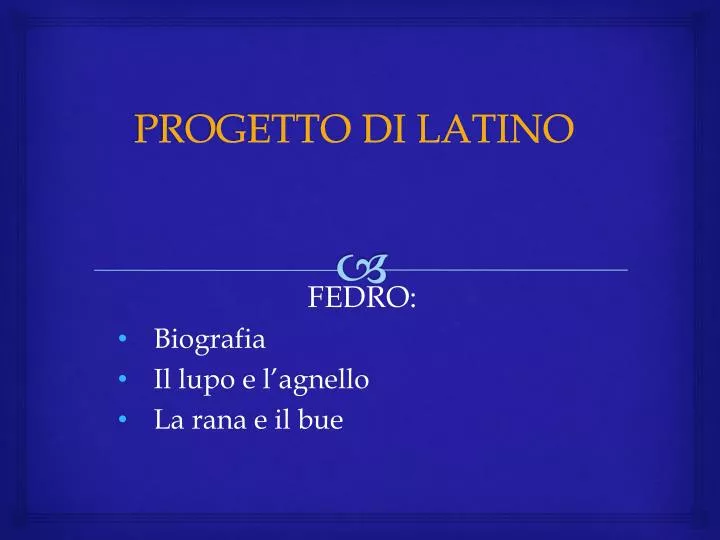 progetto di latino