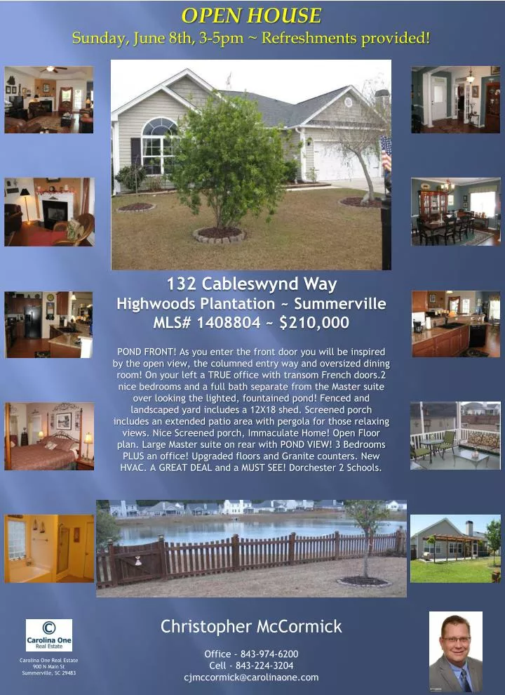 132 cableswynd way highwoods plantation summerville mls 1408804 210 000