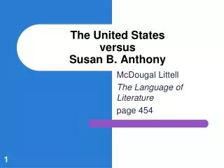 The United States versus Susan B. Anthony