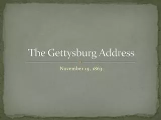 the gettysburg address