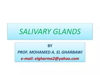 SALIVARY GLANDS