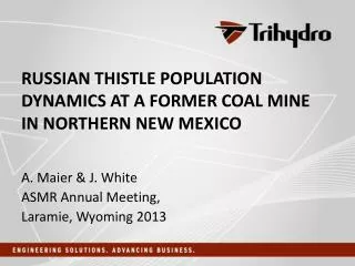 Russian thistle population dynamics at a former coal mine in northern New Mexico