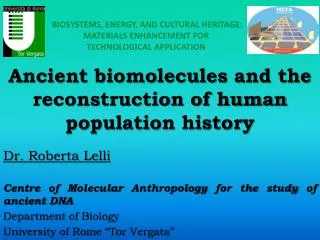 Ancient biomolecules and the reconstruction of human population history