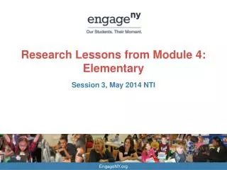 Research Lessons from Module 4: Elementary