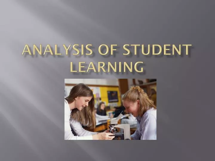 analysis of student learning