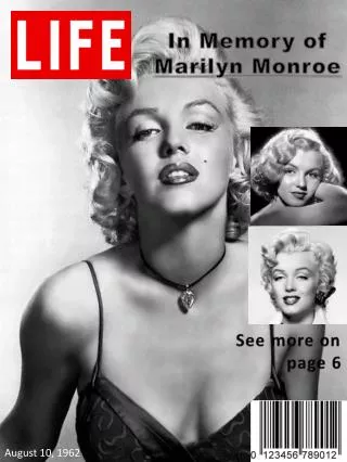 In Memory of Marilyn Monroe