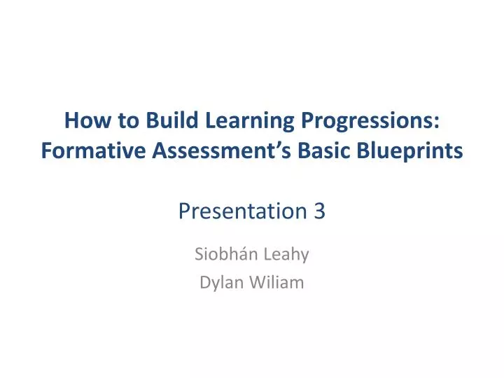 how to build learning progressions formative assessment s basic blueprints presentation 3