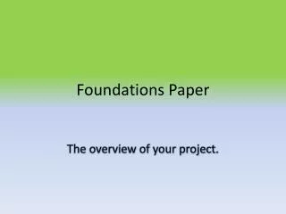 Foundations Paper