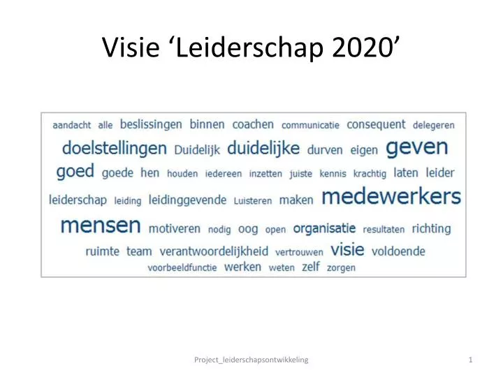 visie leiderschap 2020