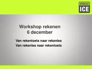 w orkshop rekenen 6 december