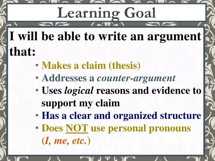 learning goal