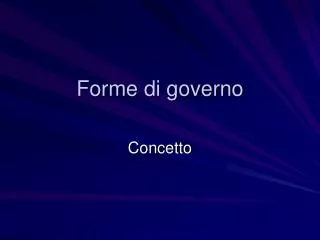 forme di governo