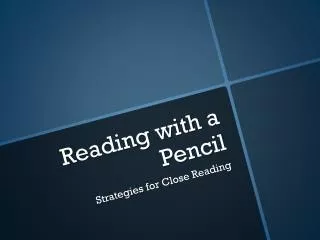 Reading with a Pencil