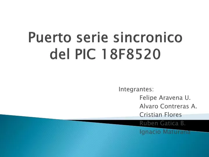 puerto serie sincronico del pic 18f8520