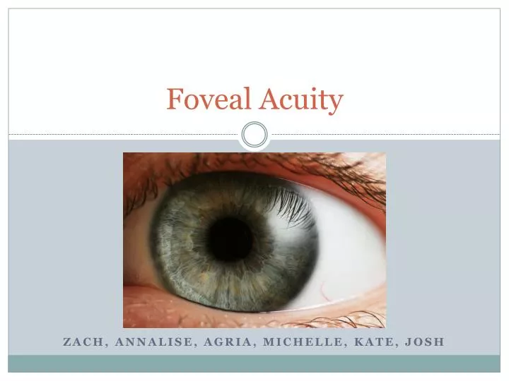 foveal acuity