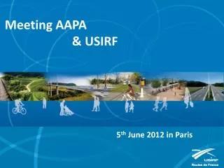 Meeting AAPA 			&amp; USIRF