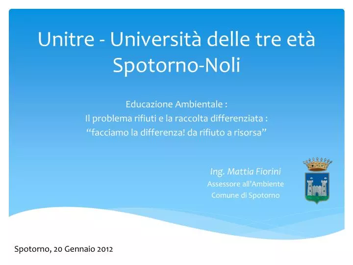 unitre universit delle tre et spotorno noli