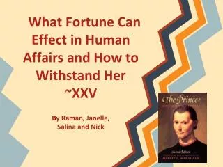 what fortune can effect in human affairs and how to withstand her xxv