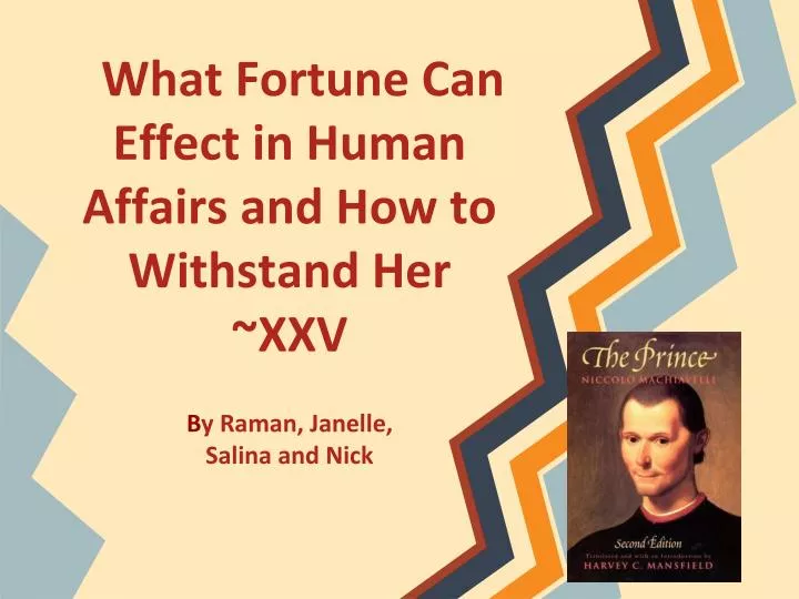 what fortune can effect in human affairs and how to withstand her xxv