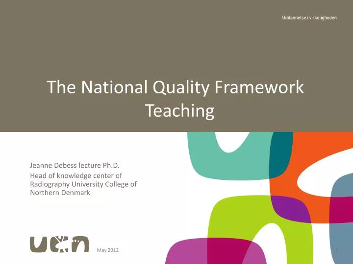 the national quality frame w ork teaching