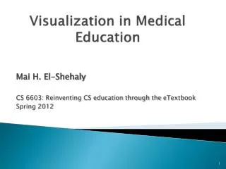 Visualization in Medical Education
