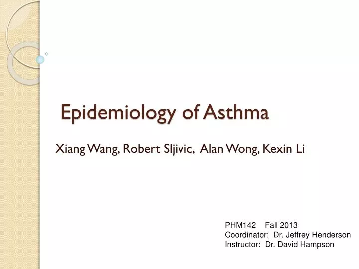 epidemiology of asthma
