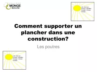 comment supporter un plancher dans une construction