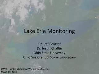 Lake Erie Monitoring