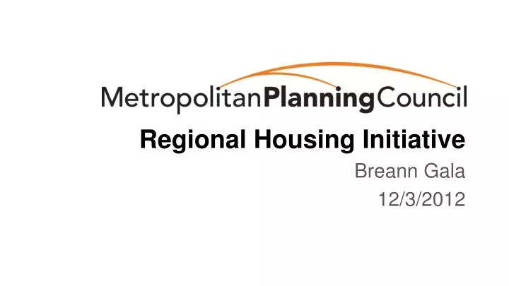 regional housing initiative