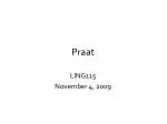 Praat - slide 1